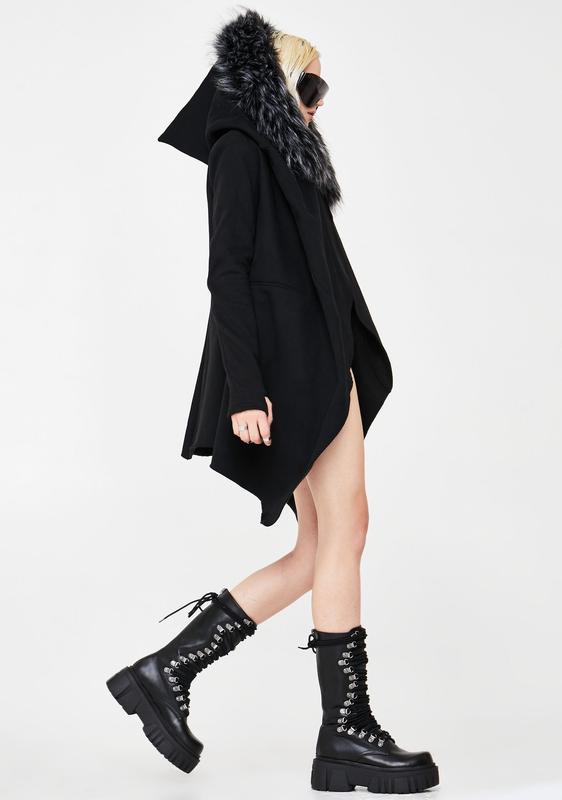 Club Exx Faux Fur Collar Jacket | Dolls Kill Club Exx Faux Fur Collar Jacket | Dolls Kill