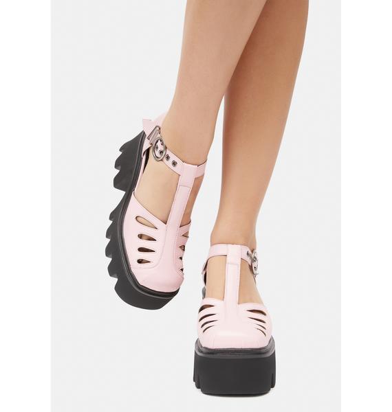 lamoda chunky creeper boots with pink hearts