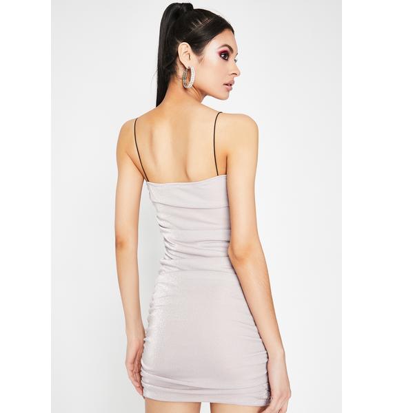 rhythm ruched glitter mini