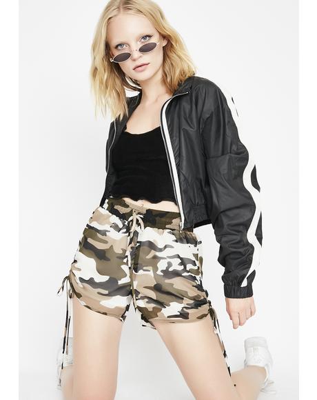 Midnight Ahead Of Myself Cropped Windbreaker