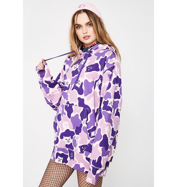 ripndip invisible purple camo hoodie