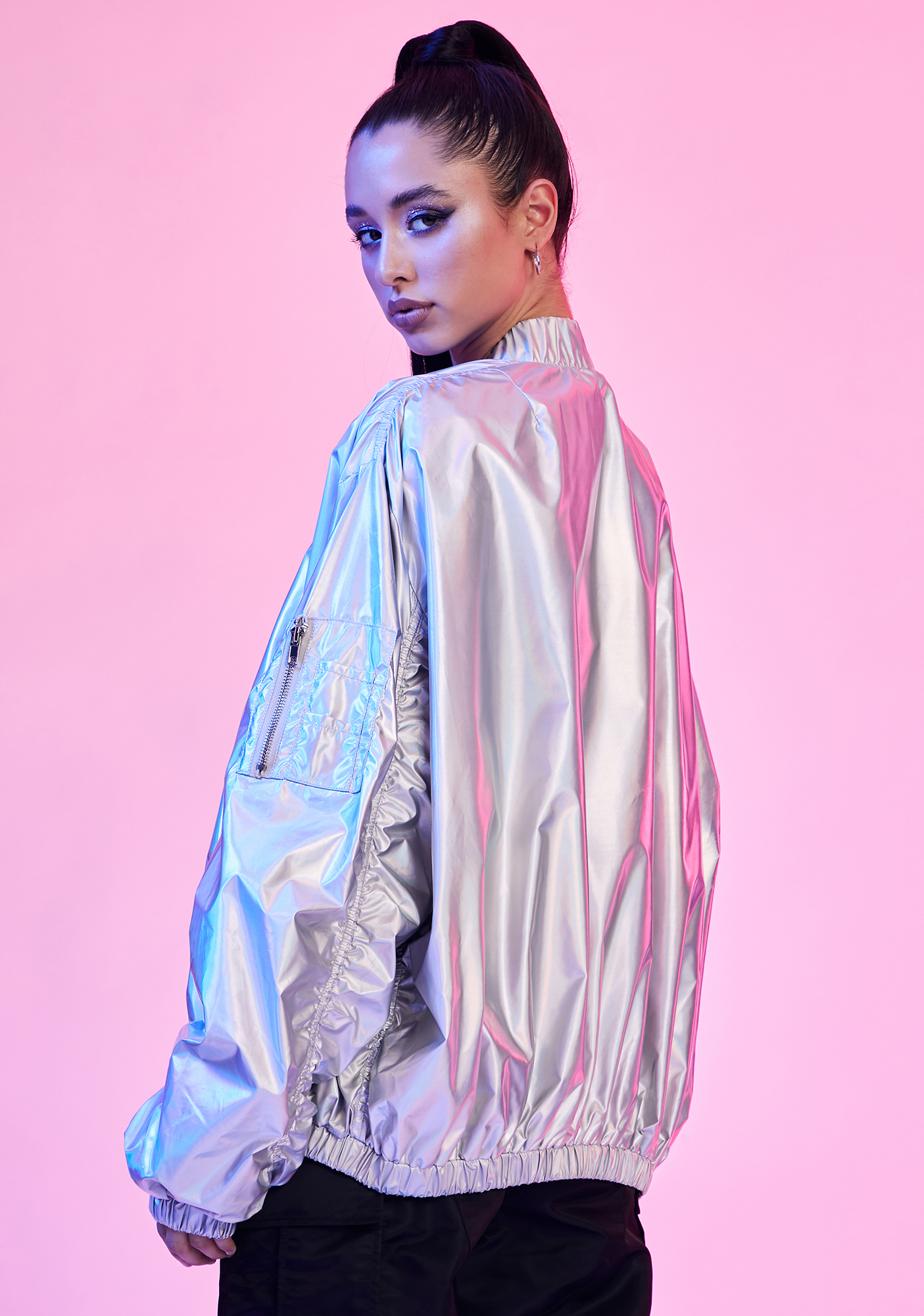holographic bomber jacket