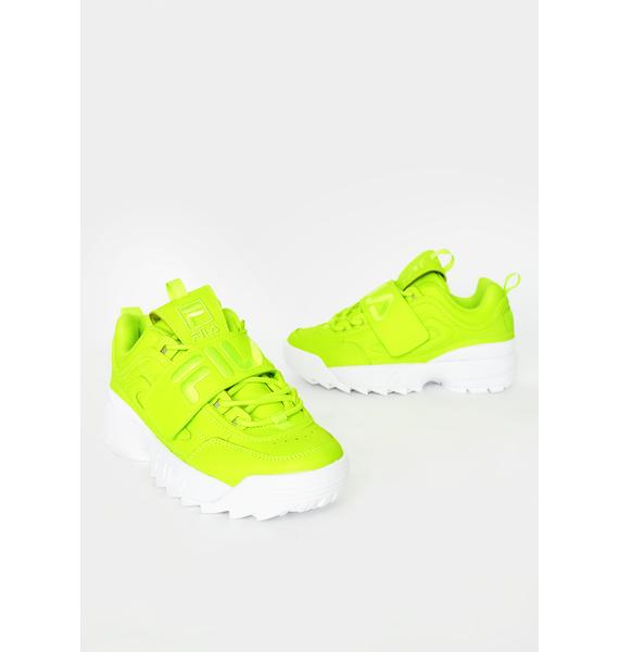 fila disruptor 2 neon green