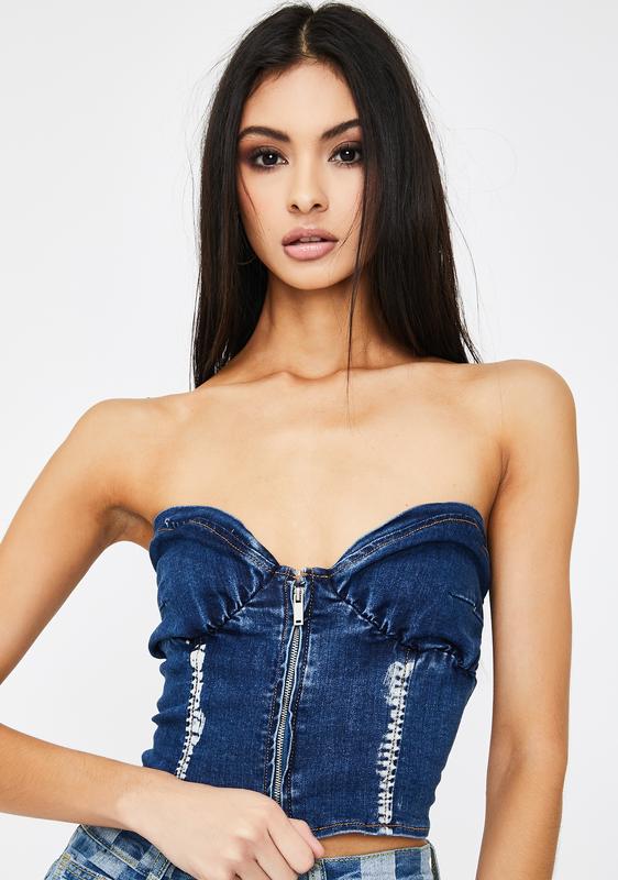 am gia denim corset Lightning 