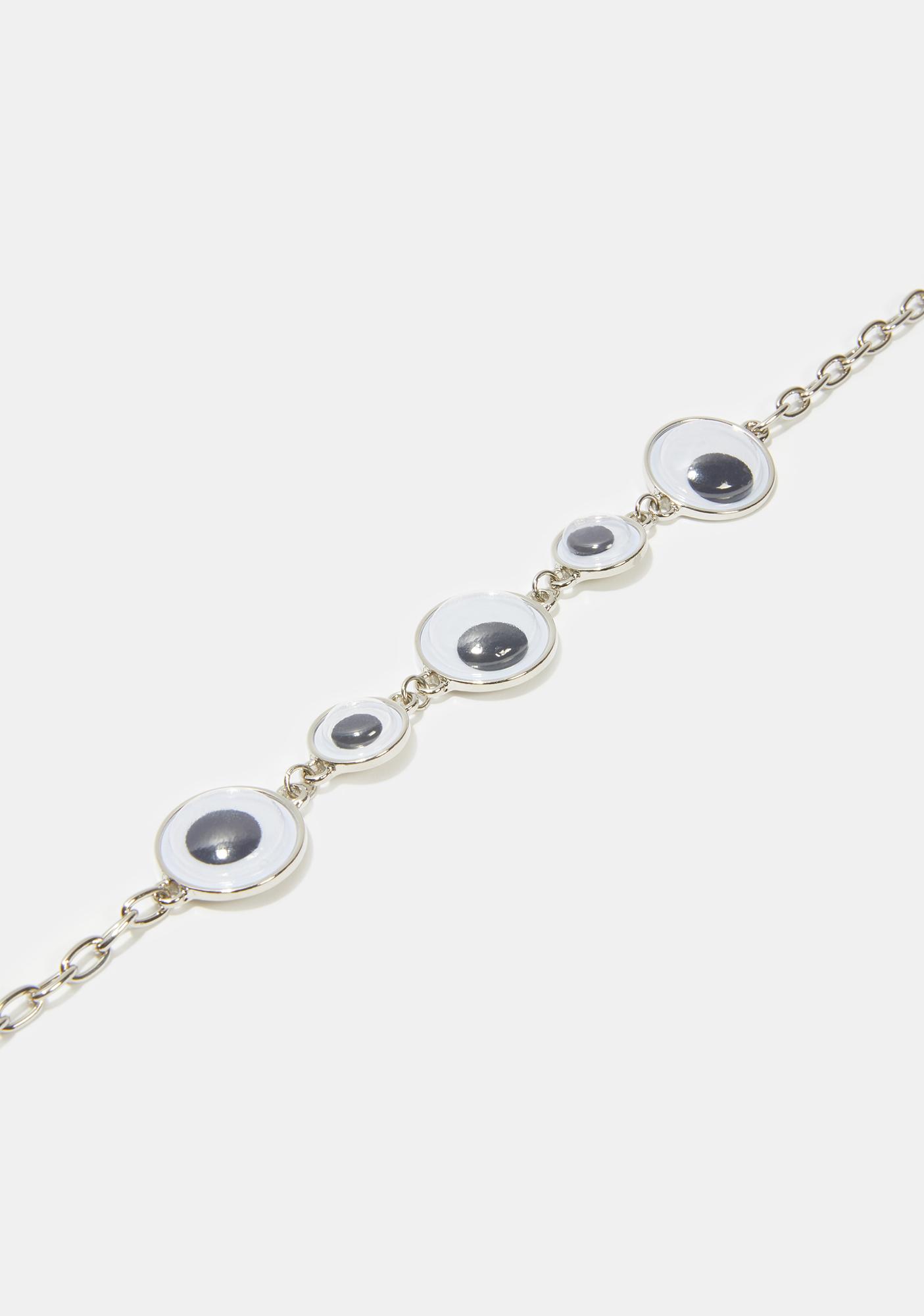 Googly Eye Choker Silver Dolls Kill