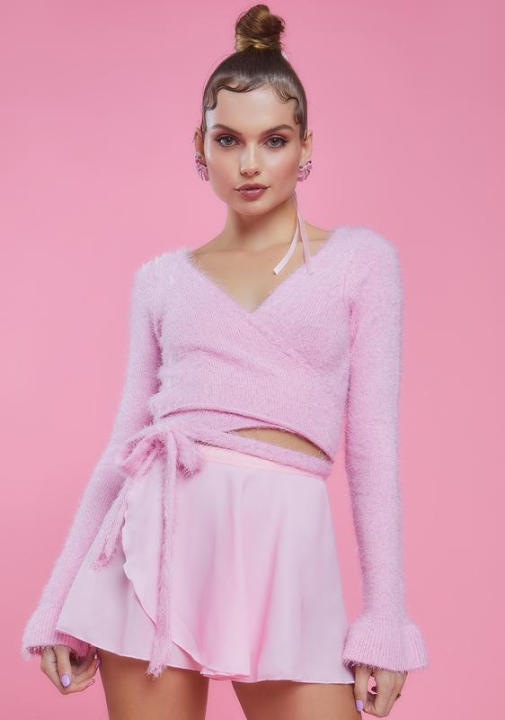 festival wrap mini skirt