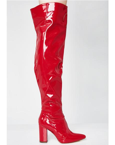 Yeezy Clear Thigh High Boots | Dolls Kill