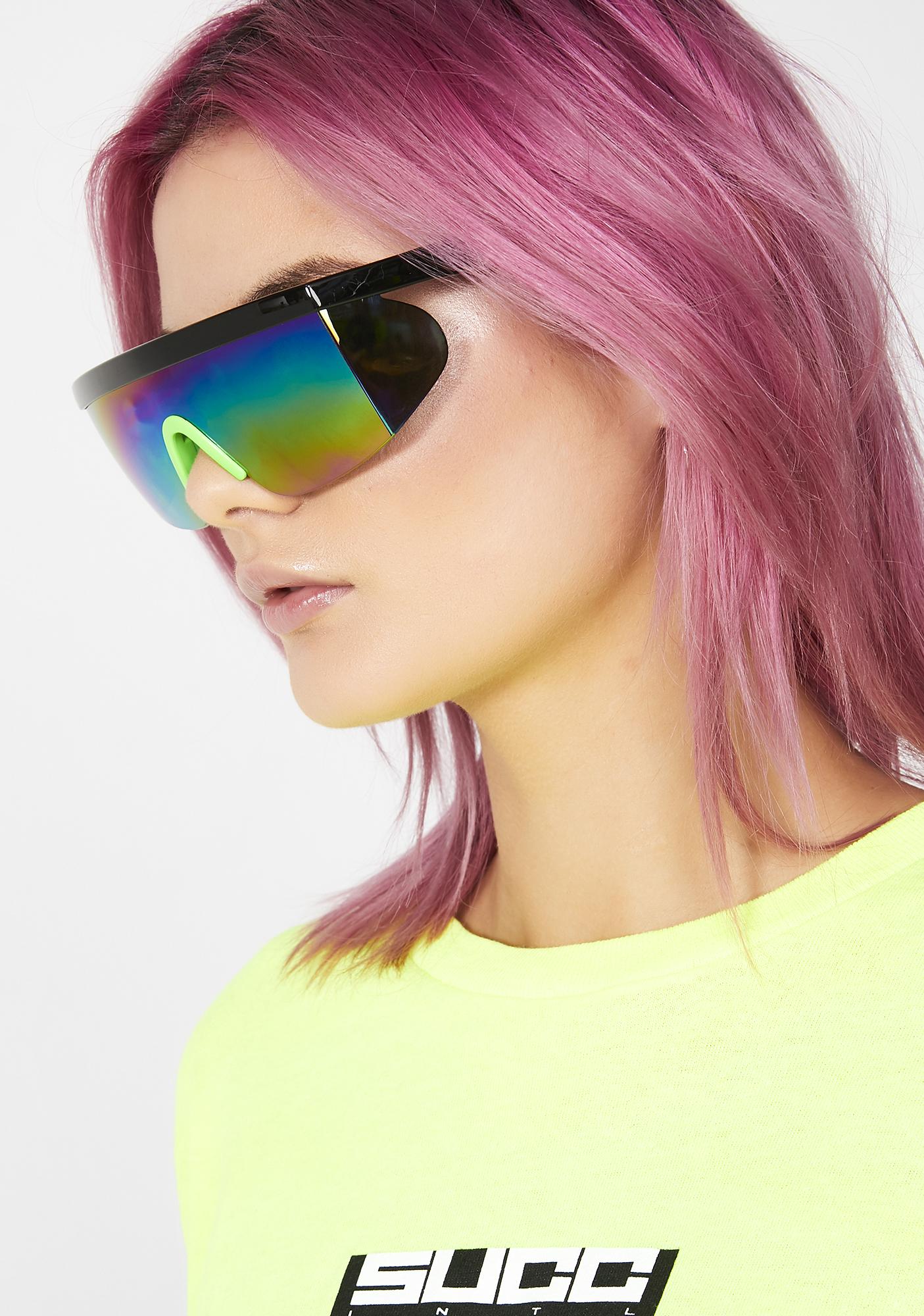 rainbow reflective sunglasses