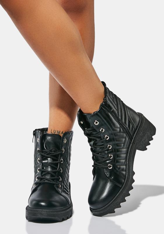 low rise combat boots