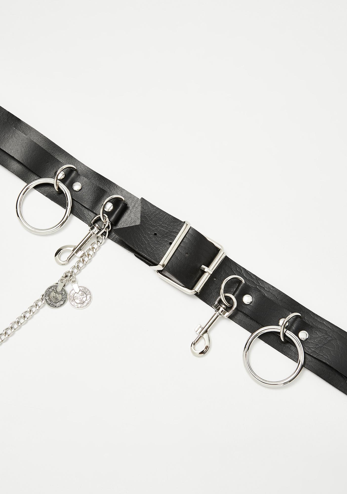 Vegan Leather Chained Belt | Dolls Kill