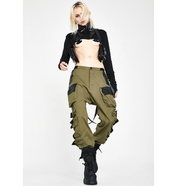 suspender cargo pants