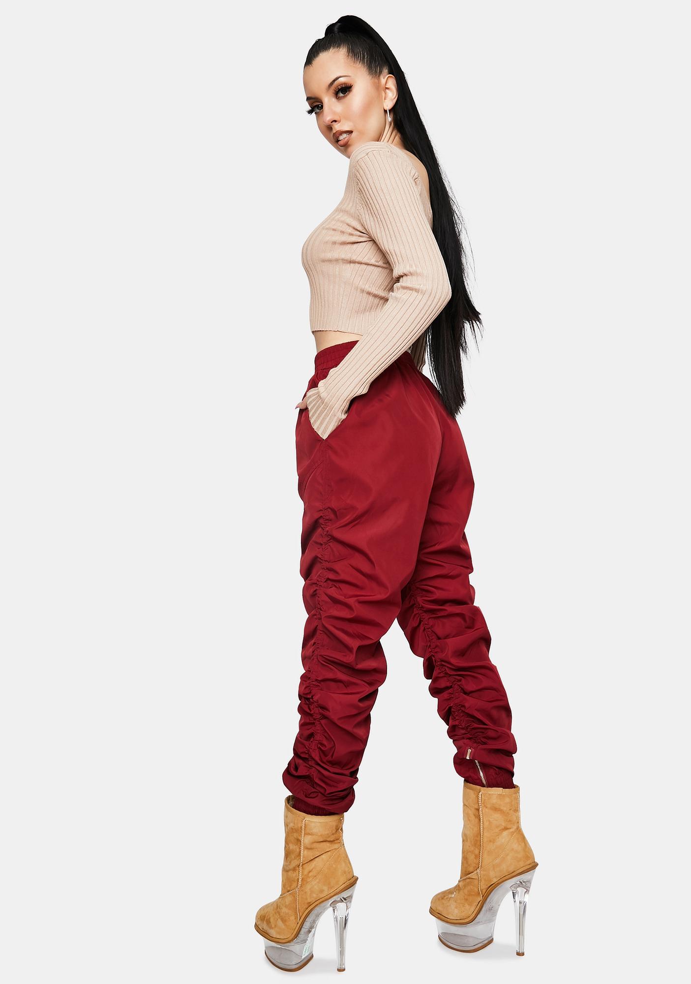 ruched joggers