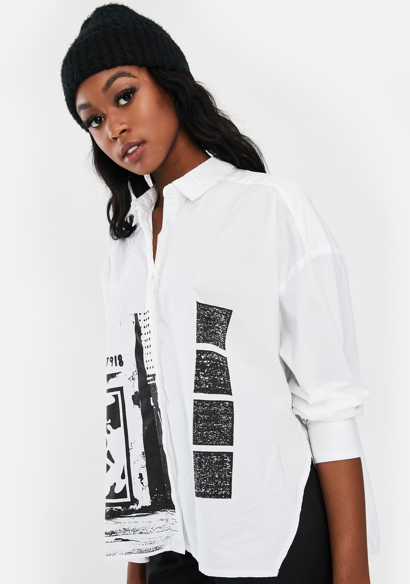 obey button up shirt