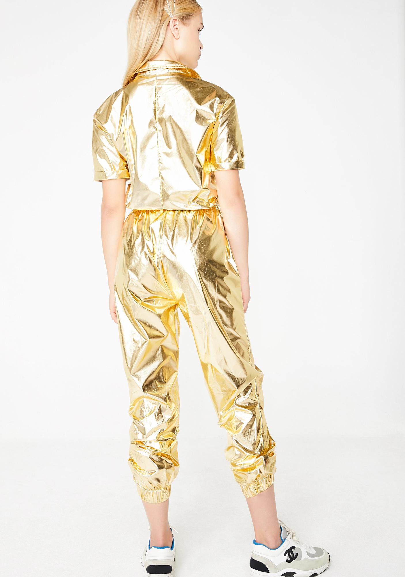metallic jumpsuit australia
