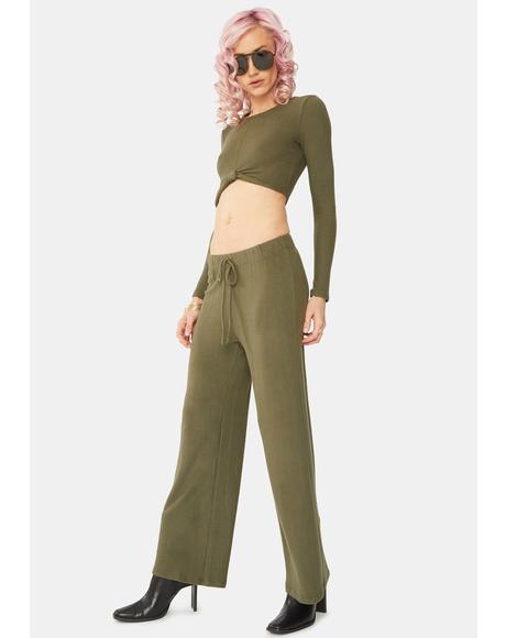 fila tonia velour flare track pants