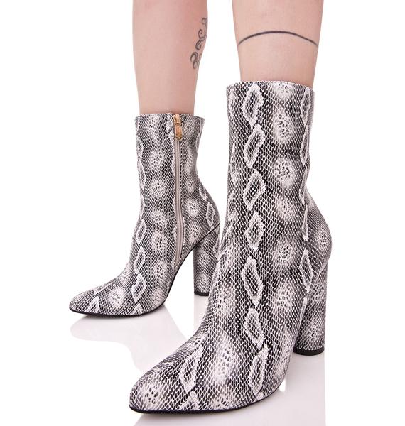 grey python boots