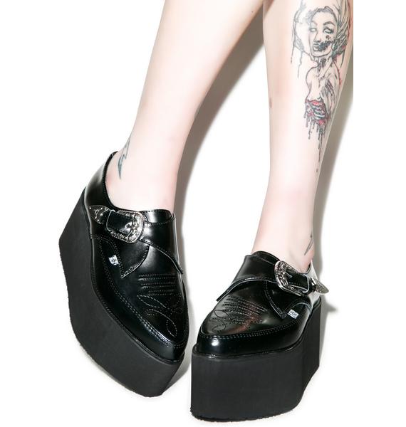 pointed buckle creepers