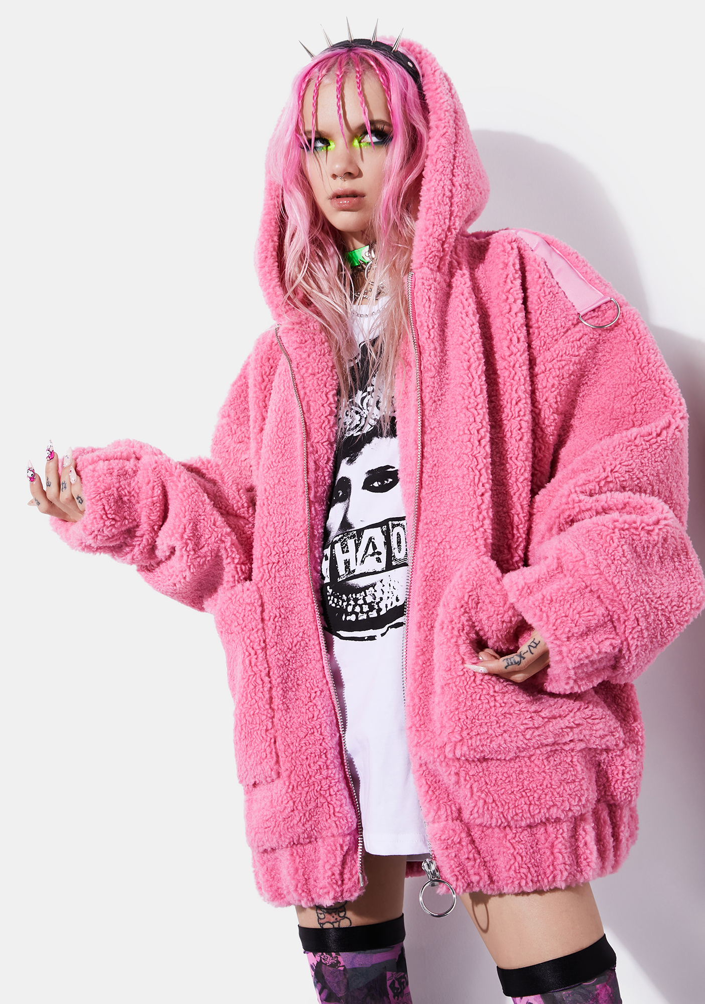 pink teddy jacket