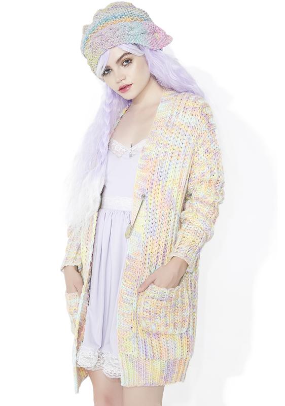 dolls kill rainbow cardigan