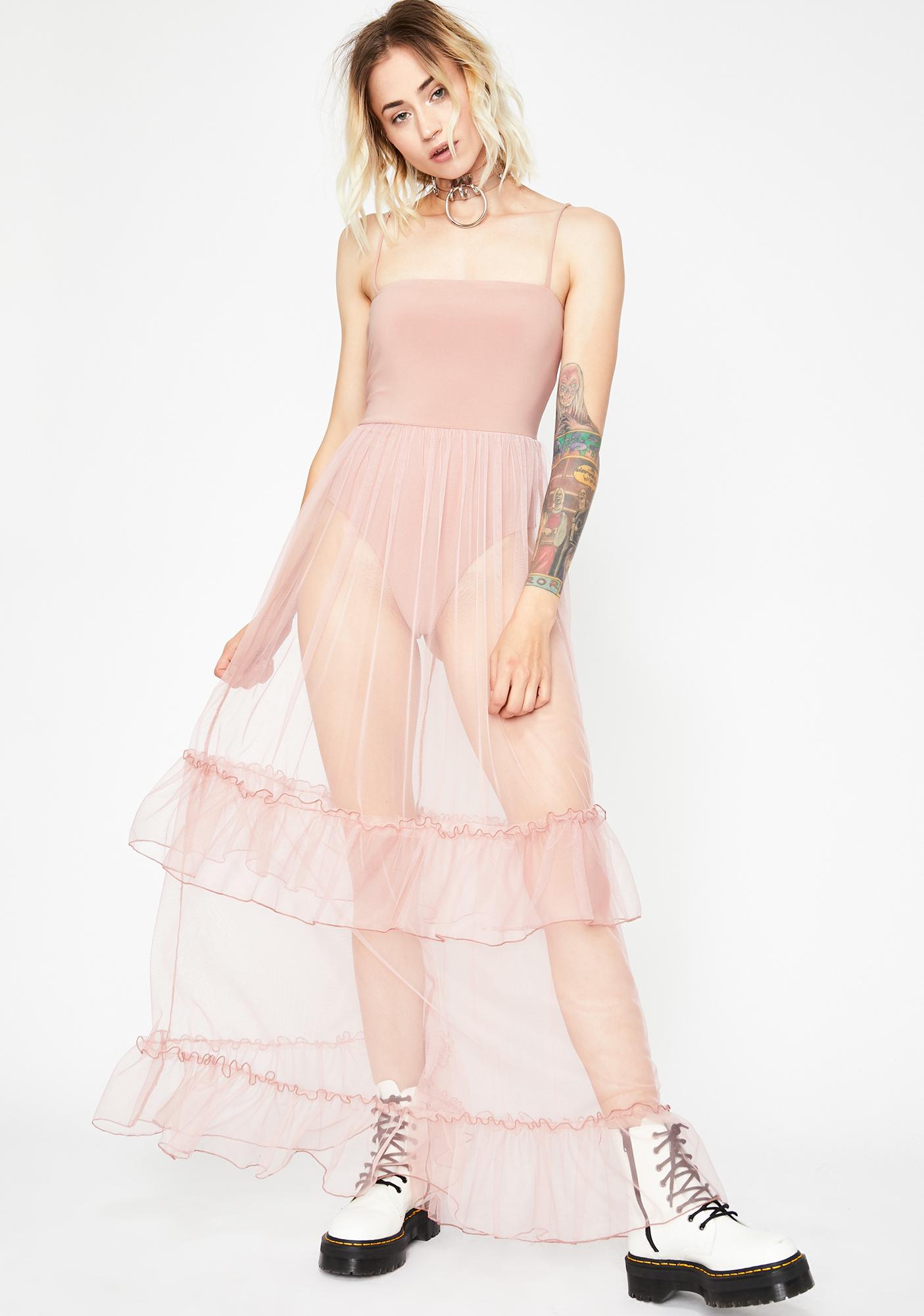 Tulle Overlay Maxi Dress | Dolls Kill