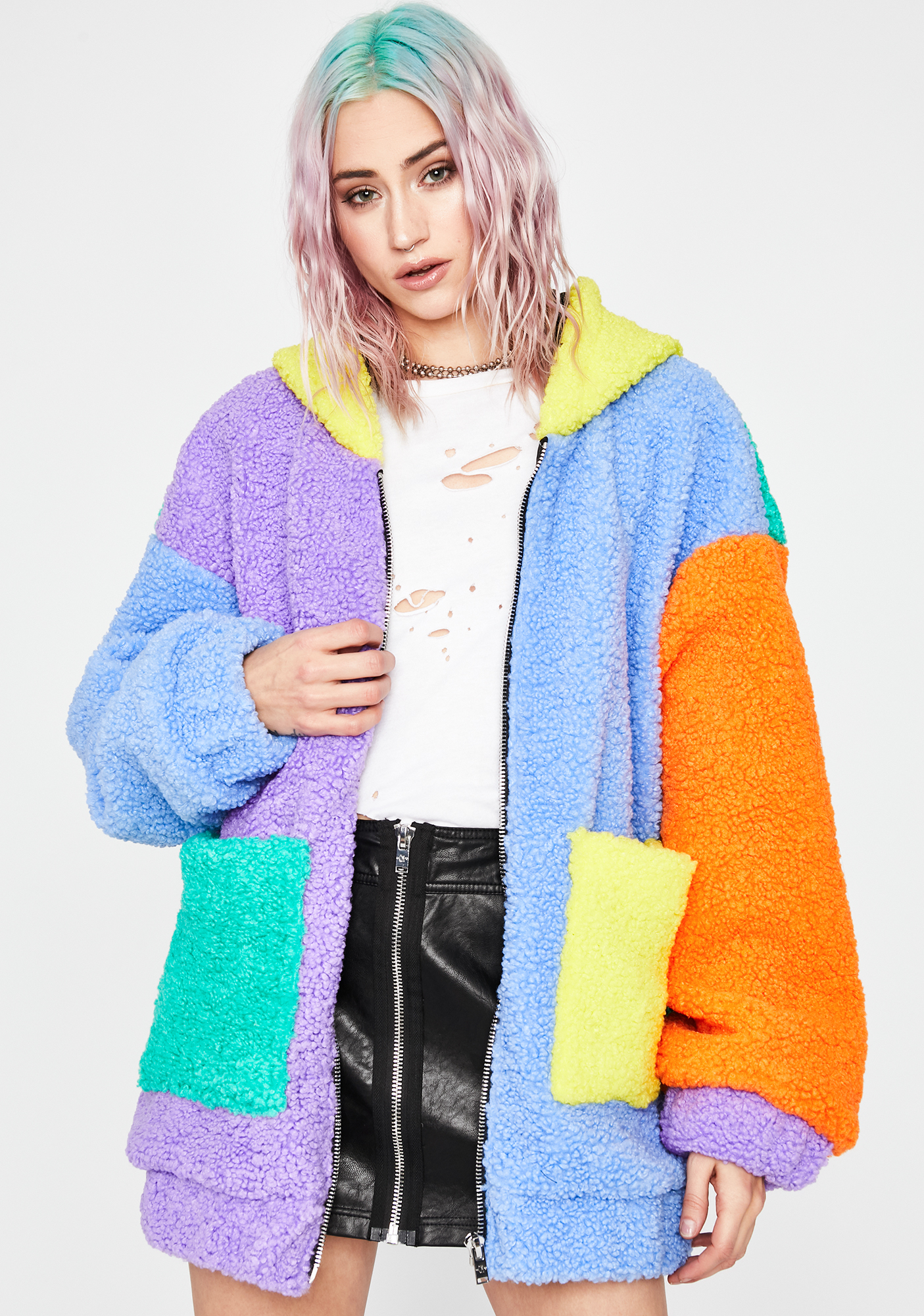 rainbow teddy bear jacket
