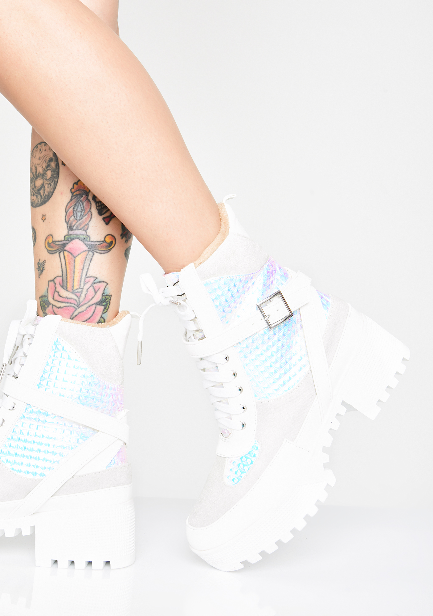 holographic platform boots