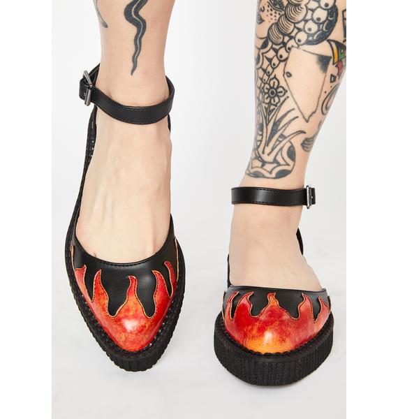 T.U.K. TUKskin Flame Creeper Sandals Dolls Kill