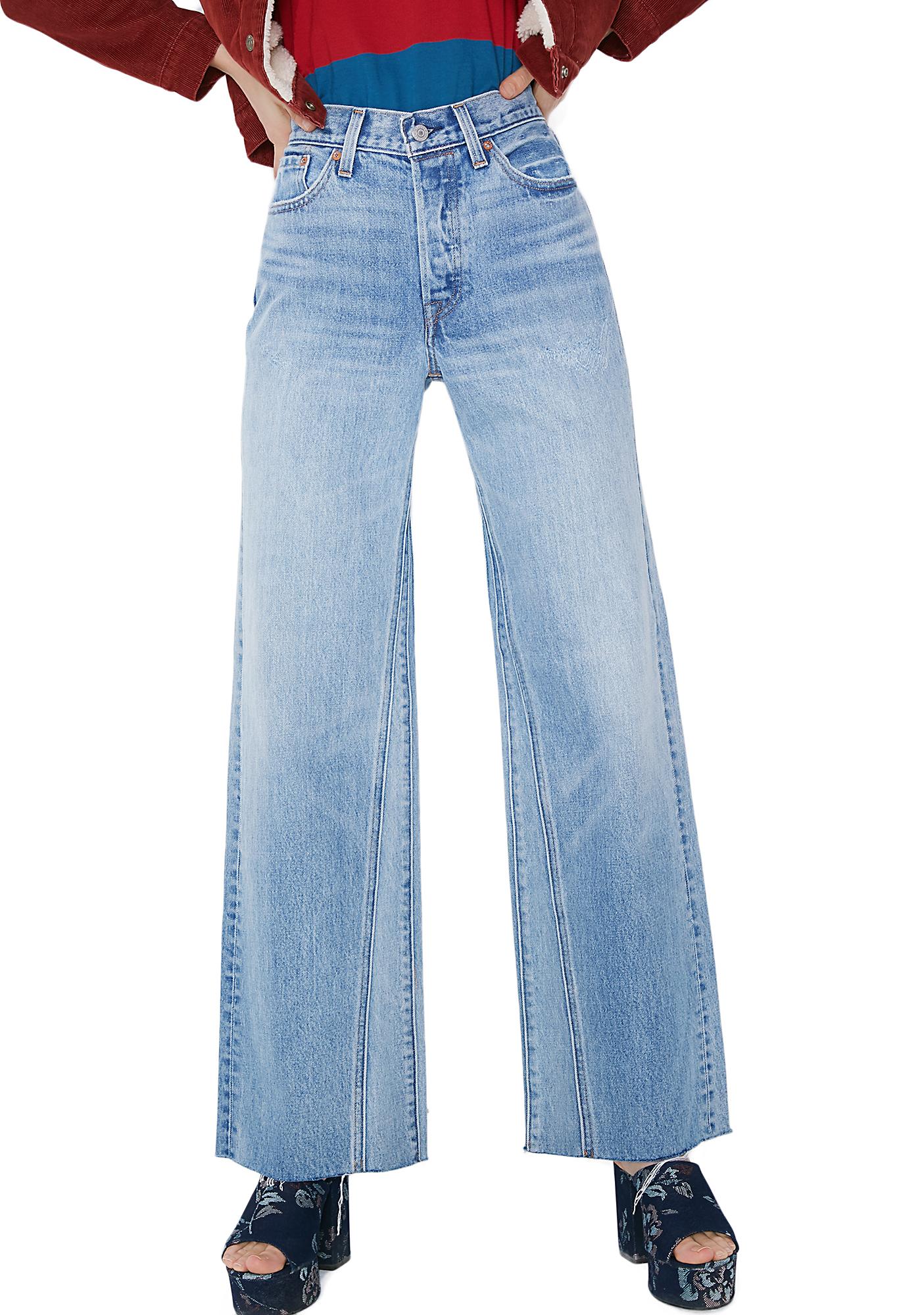 levi wide leg jeans womens