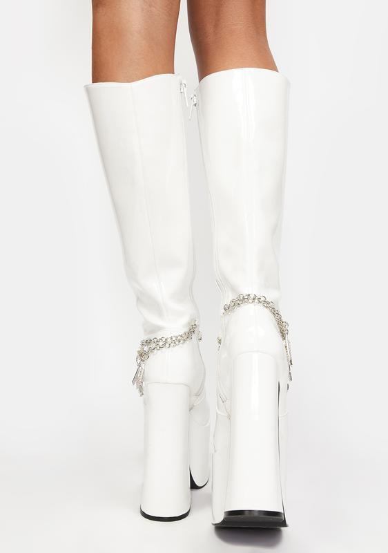 long white boots uk
