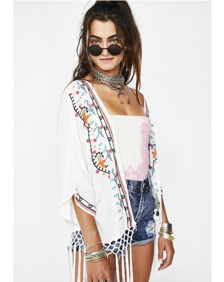 Summa Nights Embroidered Kimono