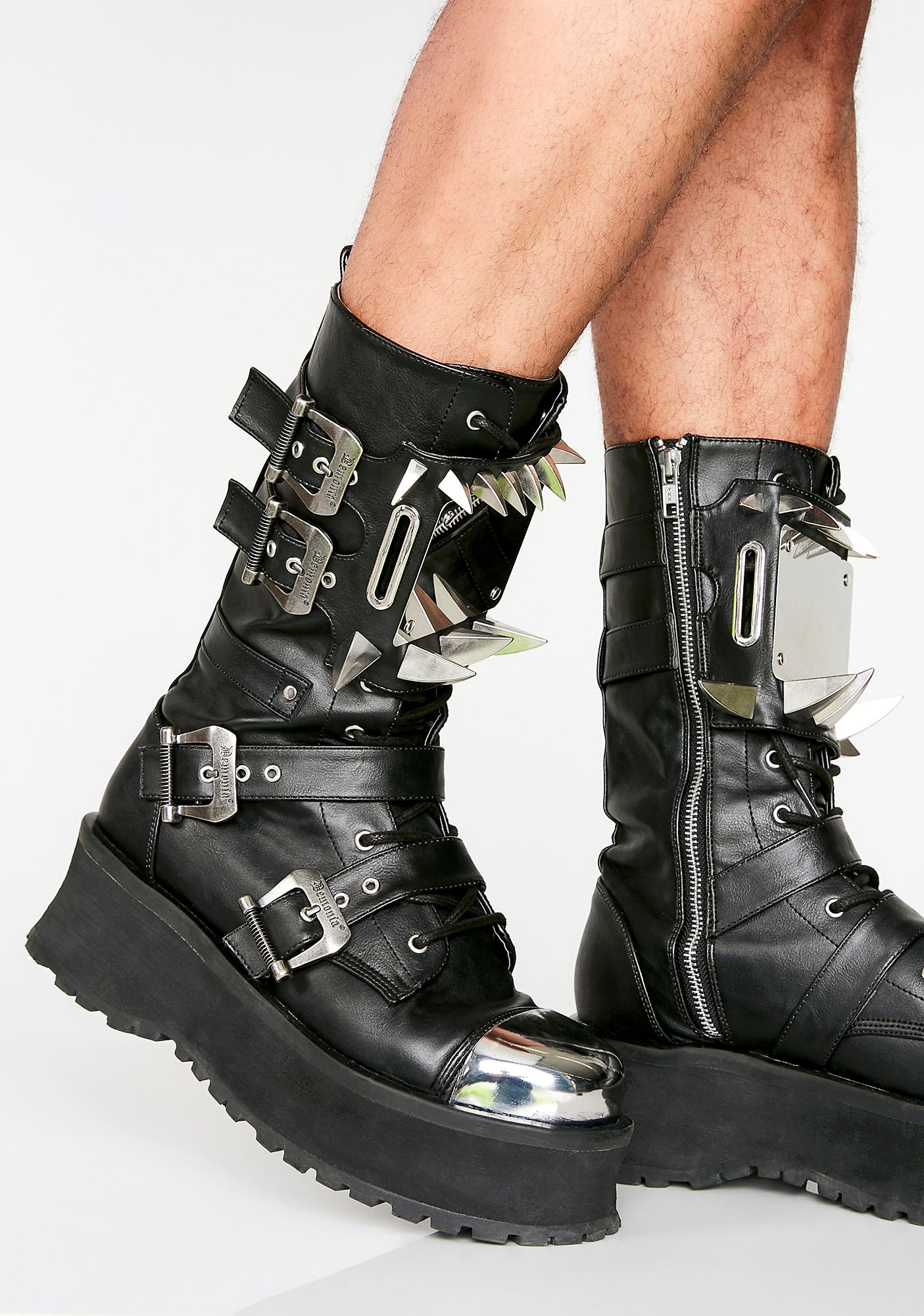 spiked biker boots