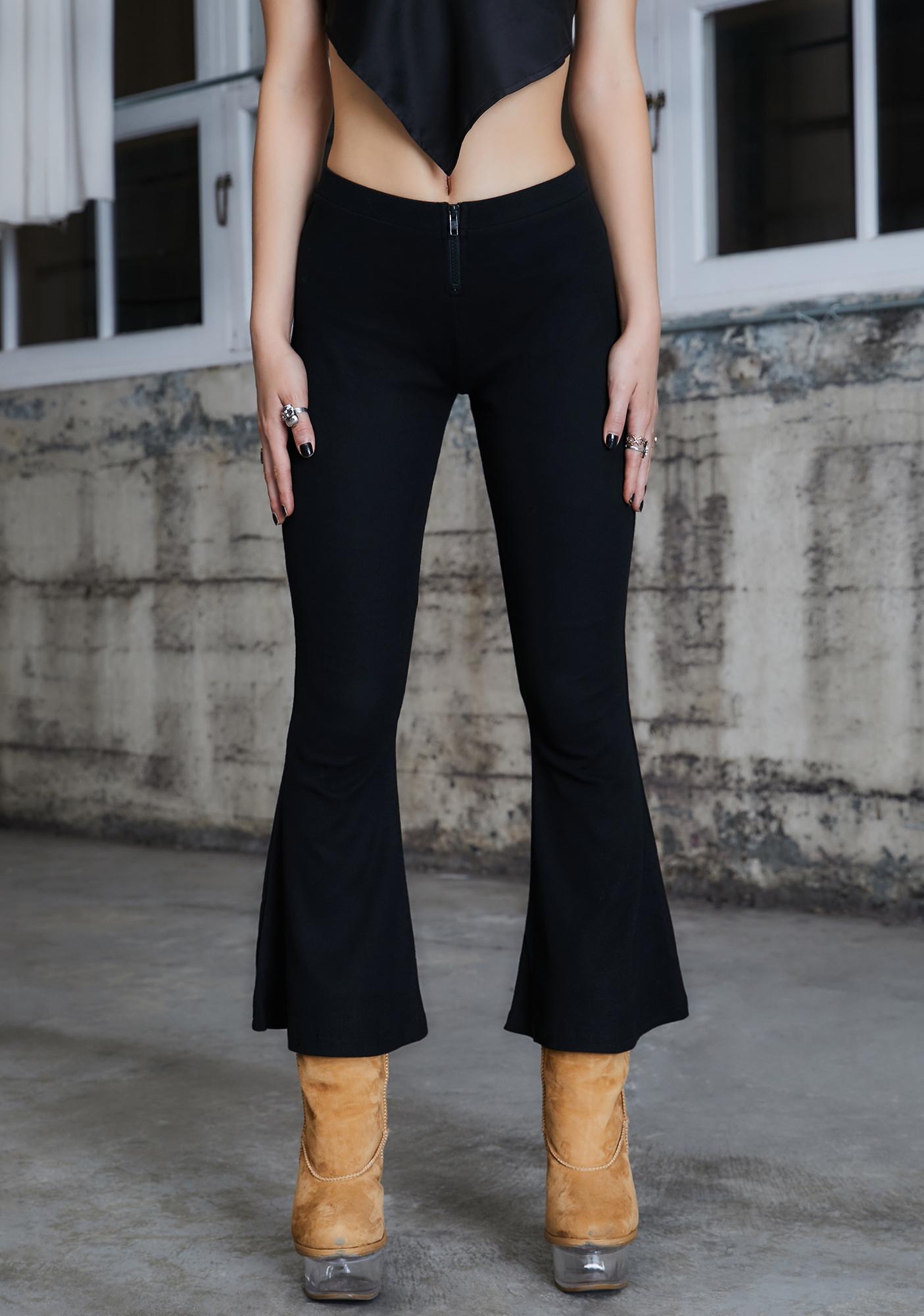 ribbed flare pants