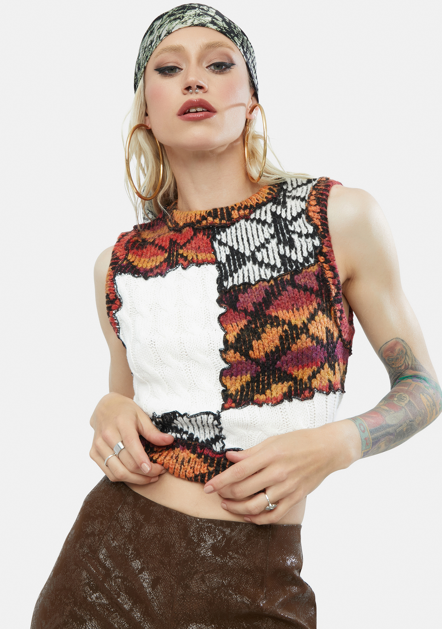 Jaded London Cut And Sew Knitted Vest Dolls Kill