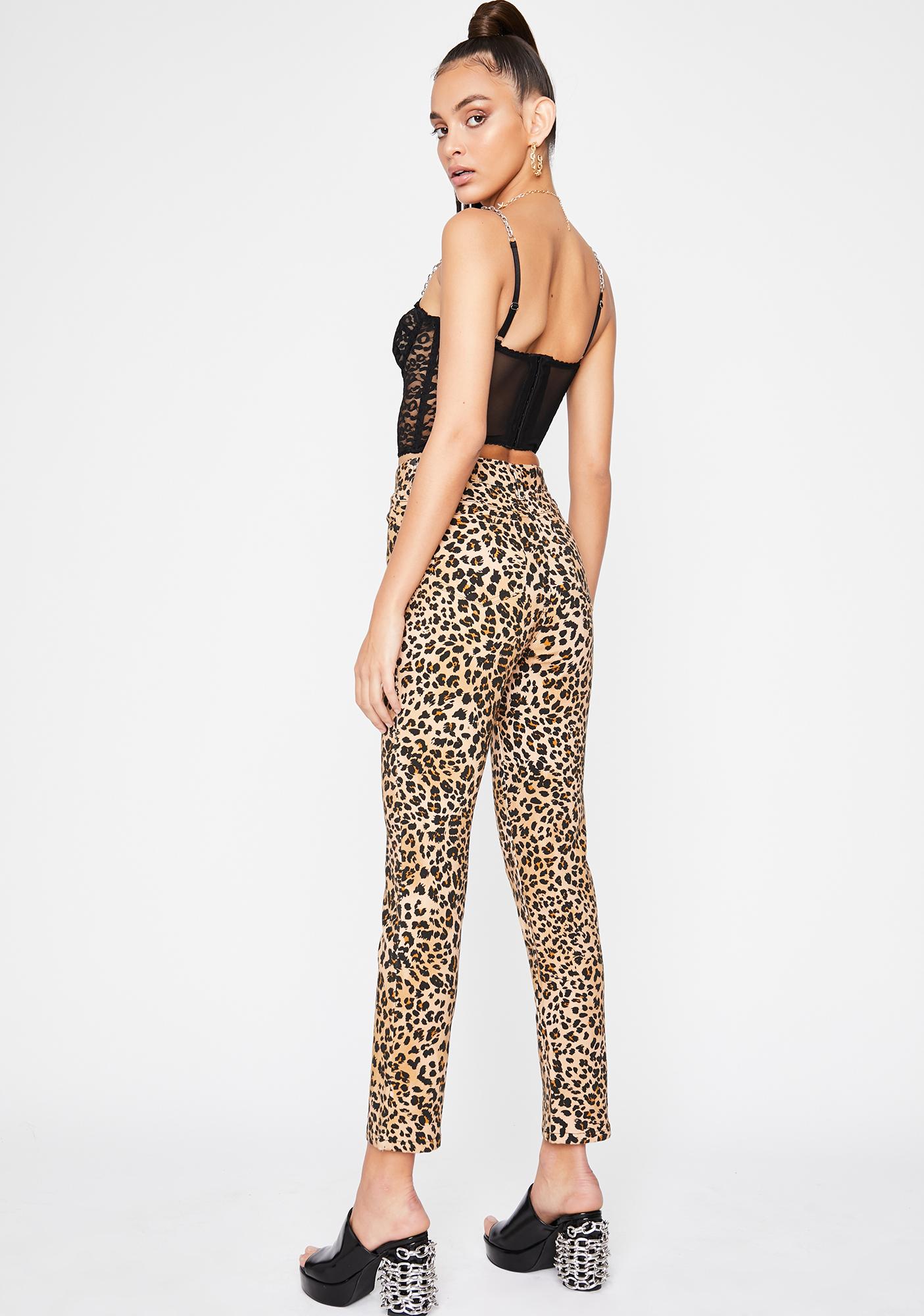 Horoscopez Leopard Print Skinny Jeans | Dolls Kill