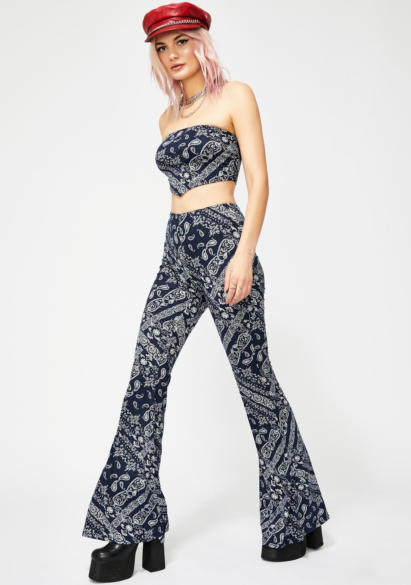 Bandana flare jeans Clearance