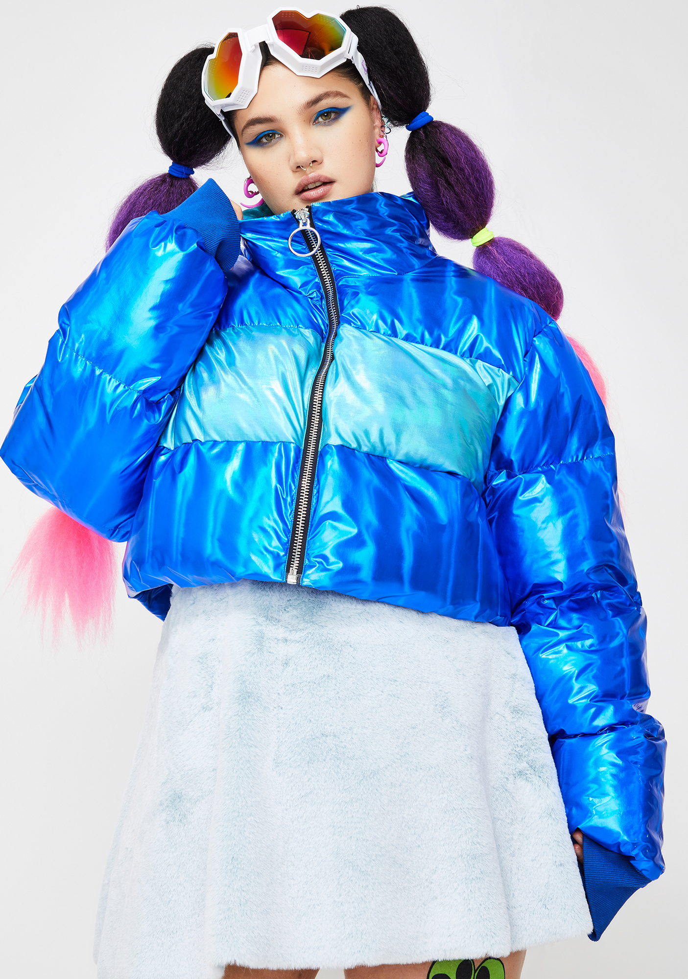 plus size cropped puffer jacket
