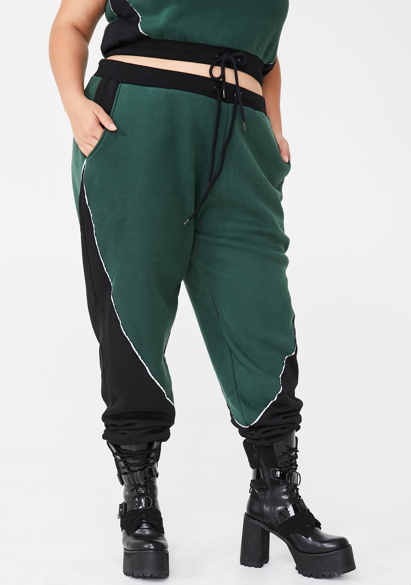 plus size reflective joggers