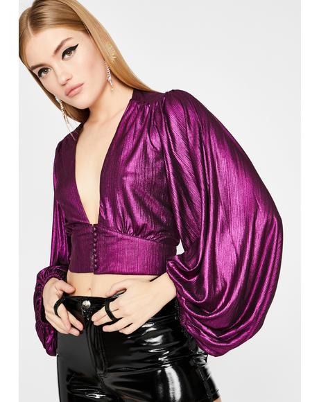 Magic Royally Served Metallic Top