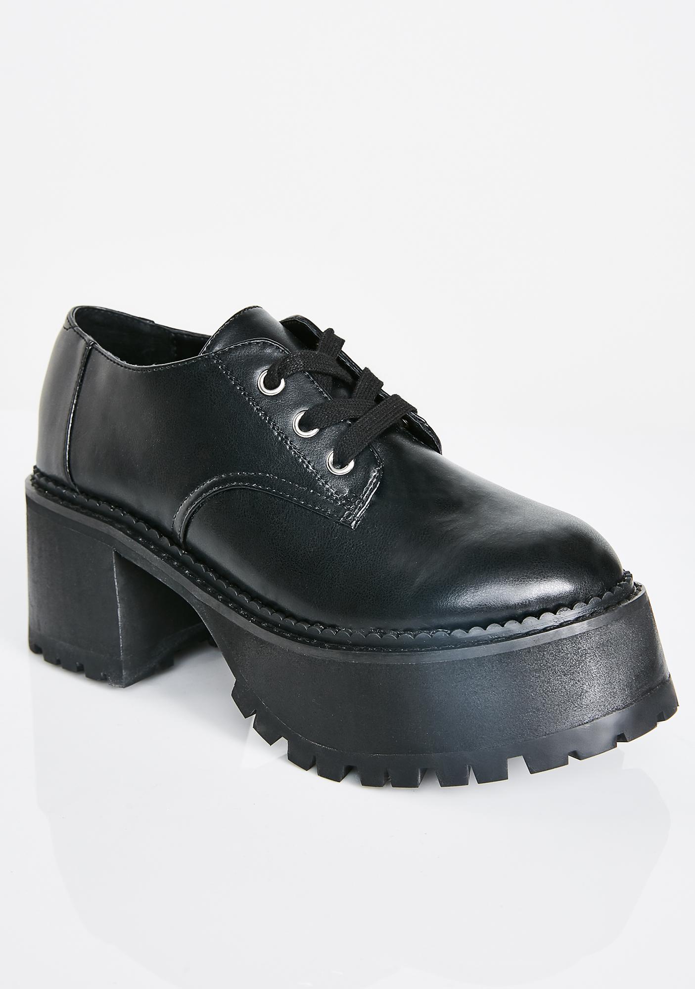 90s platform school shoes