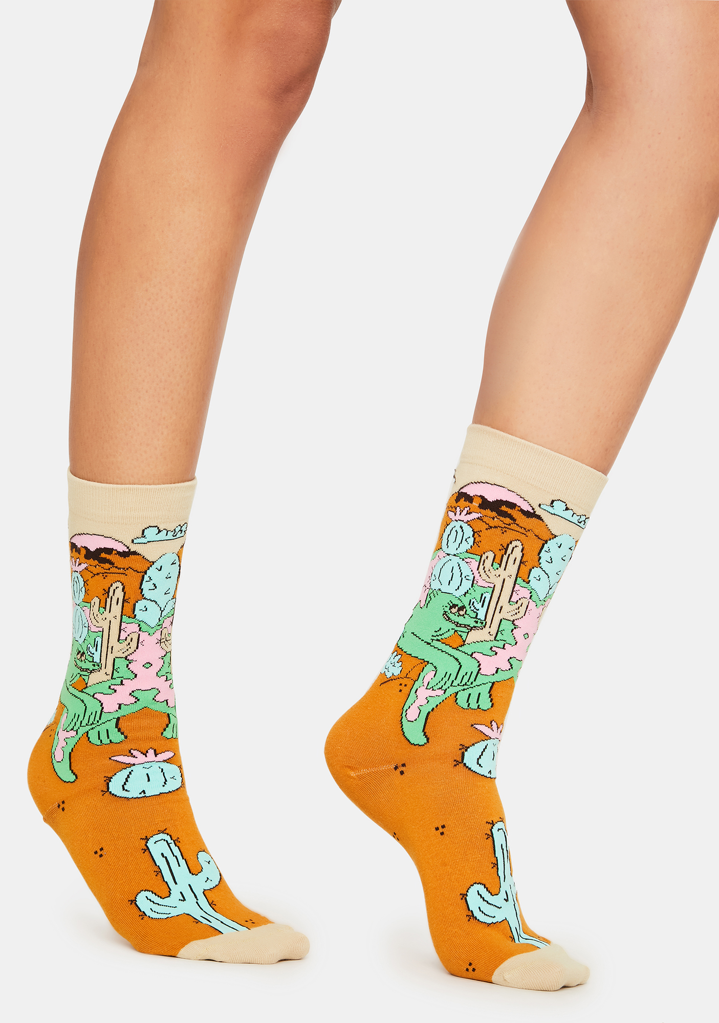 Gumball Poodle x Dreyfus Lazy Lizard Crew Socks | Dolls Kill