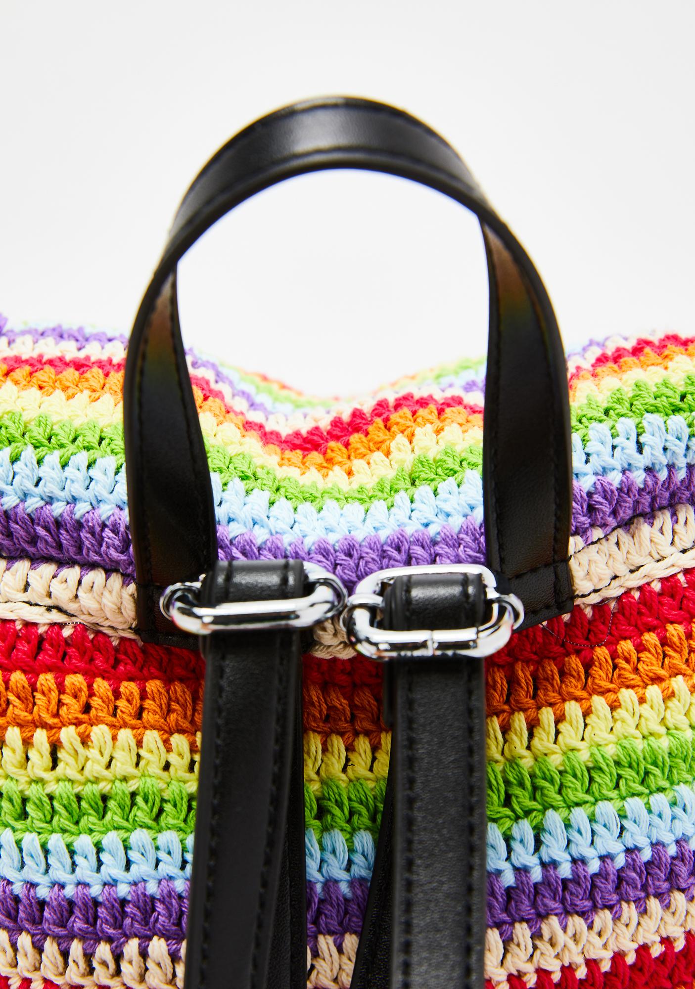 Delia's Rainbow Crochet Backpack | Dolls Kill