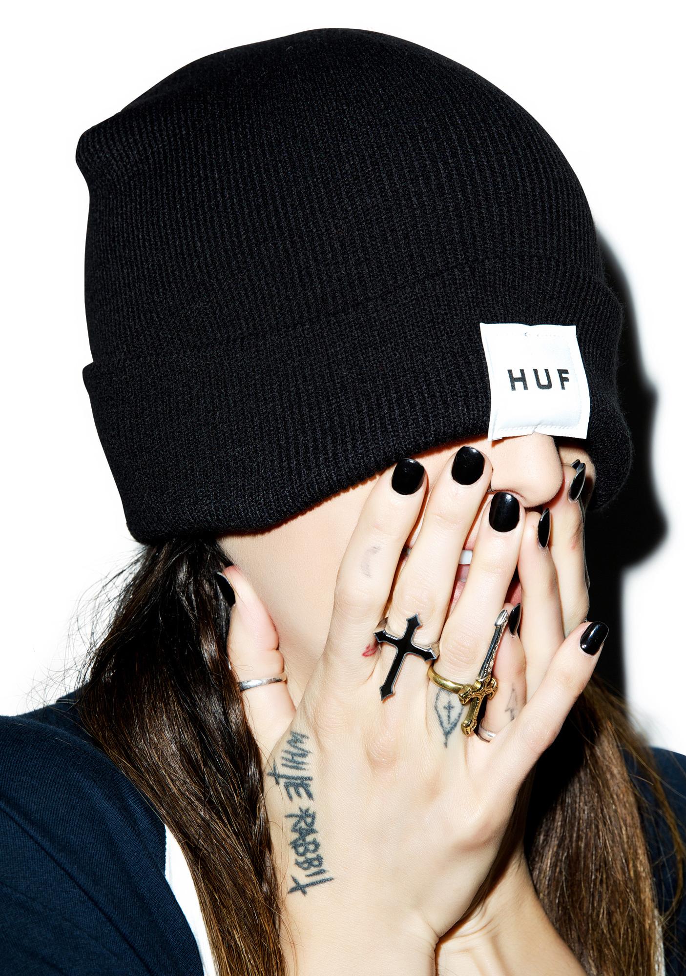 huf box logo beanie
