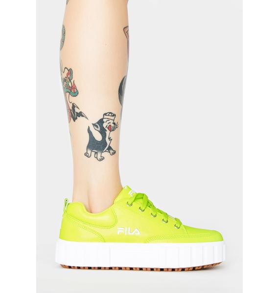 neon yellow filas