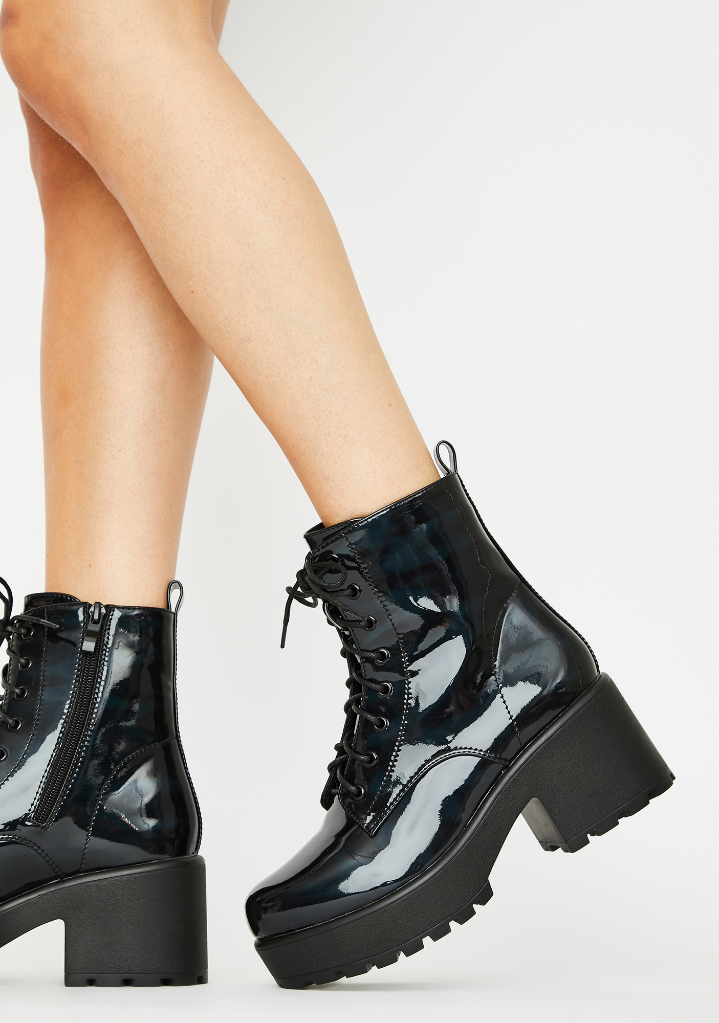 Koi Footwear Gin Holographic Platform Boots Dolls Kill