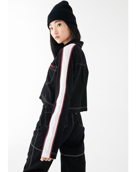 White & Burgundy Stripe Shirt