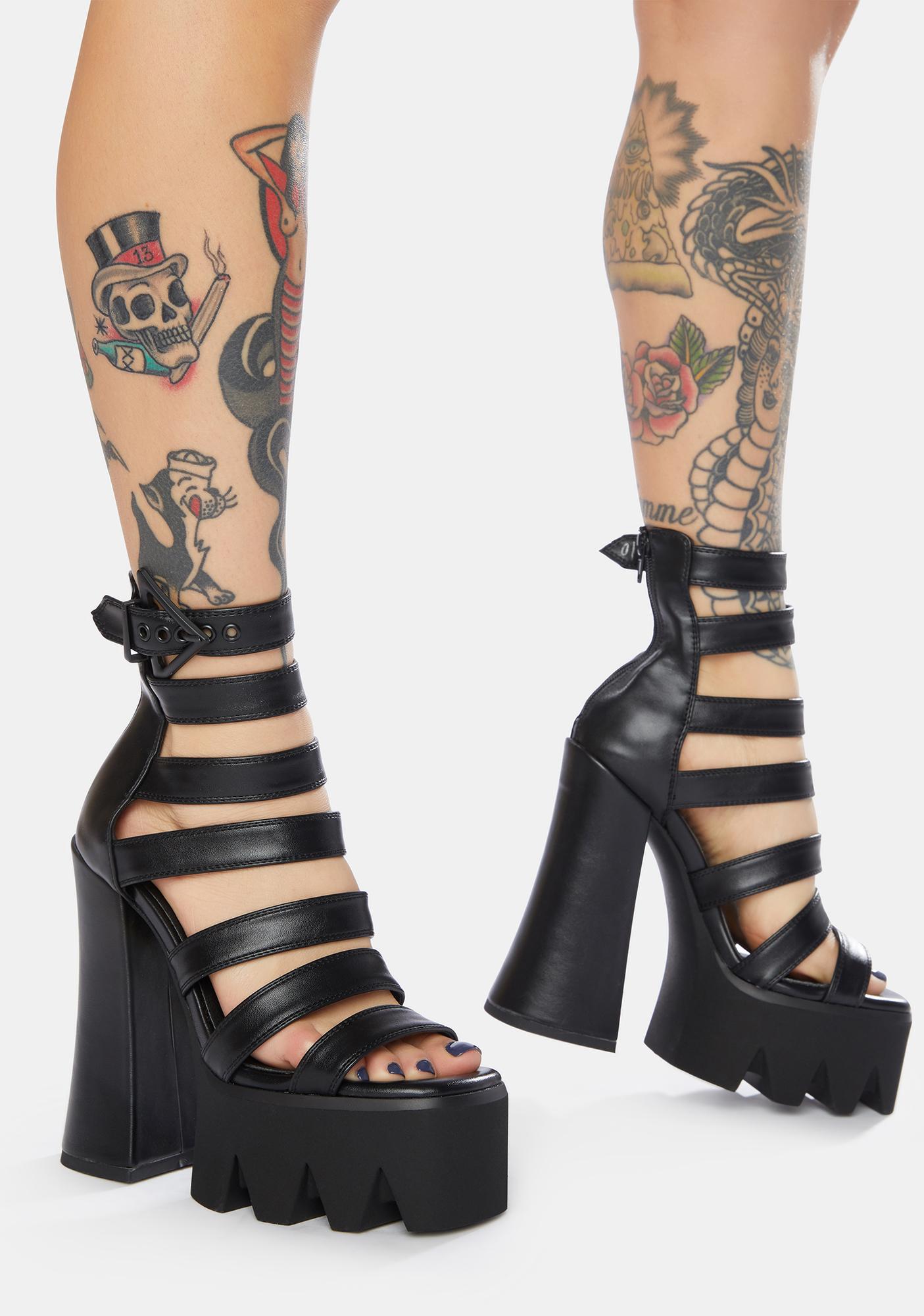 lamoda patent entering paradise platform heels