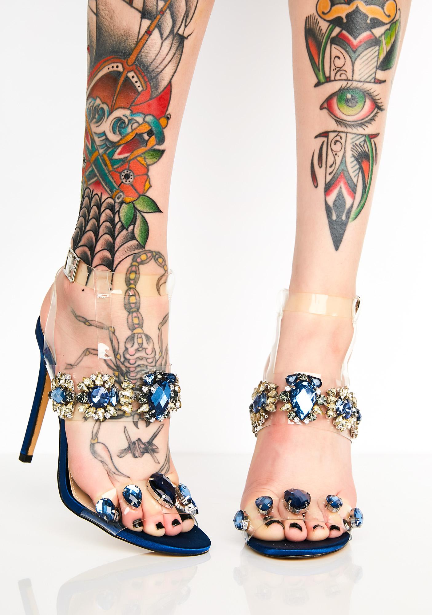 perspex jewel heels