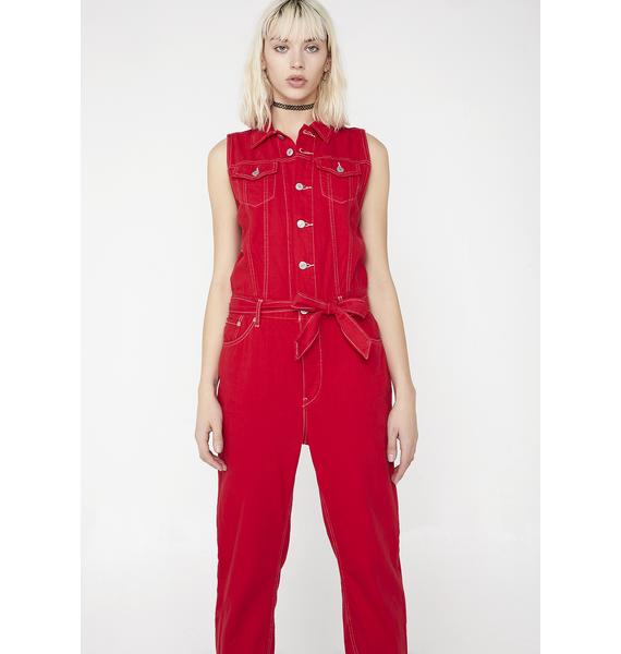 levi's red jumpsuit