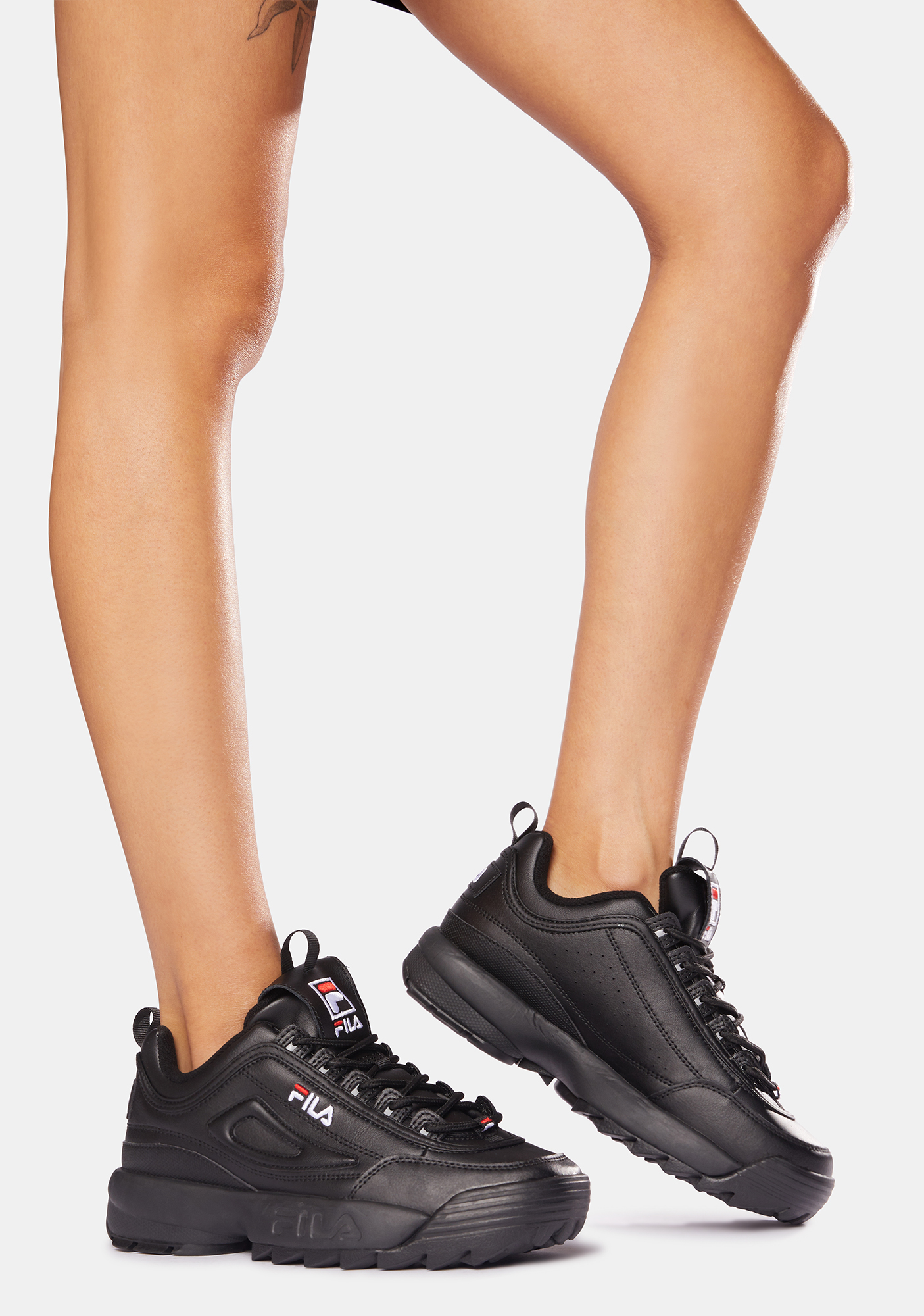 Fila Black Disruptor II Premium Sneakers | Dolls Kill