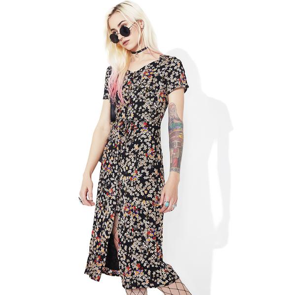 Glamorous Daisy May Buttoned Midi Dress Dolls Kill